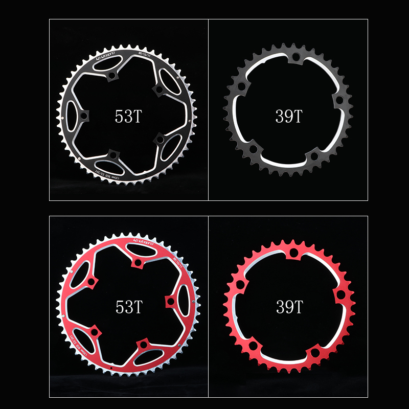 LITEPRO 53-39T BCD 130 mmロードバイククランクチェーンリングアルミニウム合金CNC 9/10/11速度折りたたみバイクダブルチェーン5ボルト付き