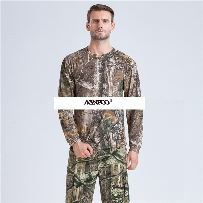 Camouflage bionique Camouflage Camouflage chemise de pêche à manches longues Shirt à manches longues