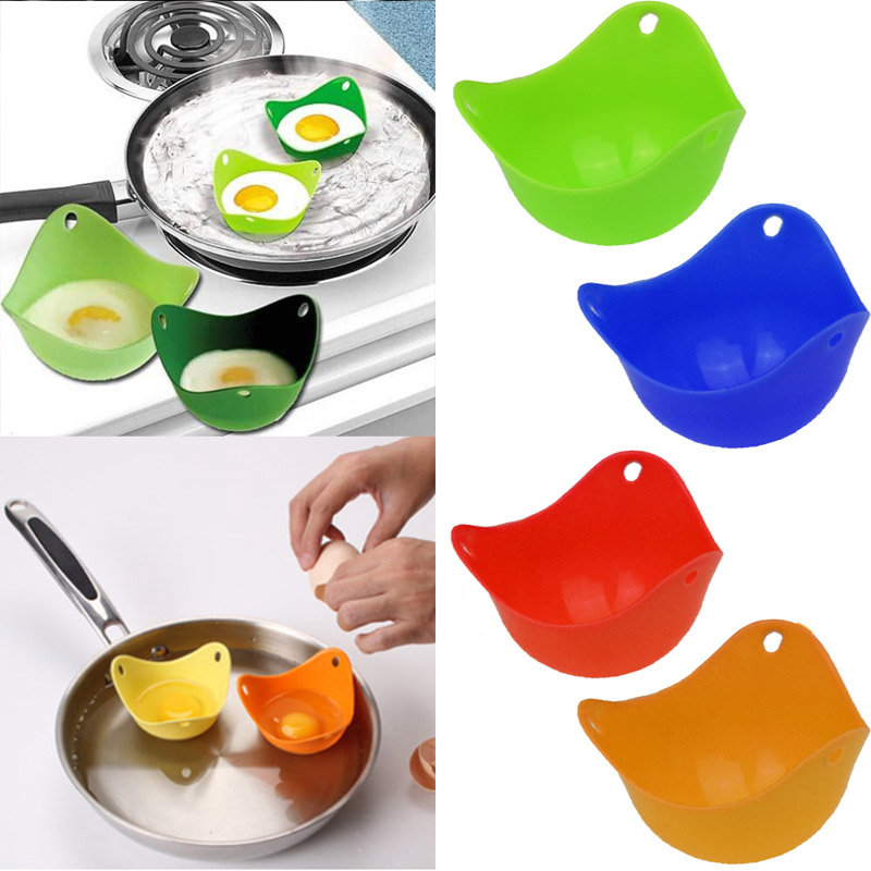 WALFOS FOOD GRADE Flexibe Silicone Egg Poacher Cook Poach Pods Kitchen Tool Baking Poached Cup Egg Kitchen Cooking Tools