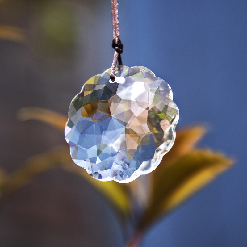 HD 45 mm Crystal Mandala Prism Suncatcher pour Windows, Ornement de suspension intérieure en plein air, cadeau arc-en-ciel pour maman, grand-mère, amis