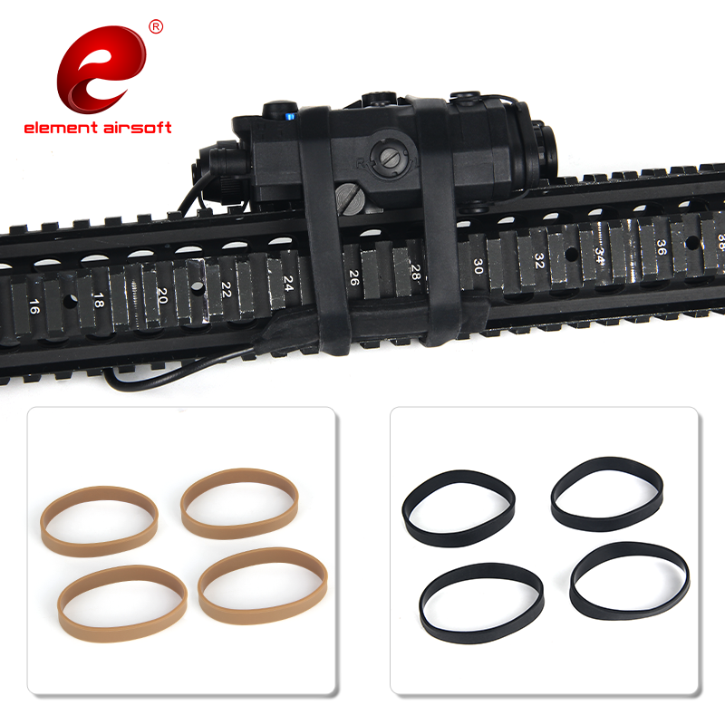 Elemento airsoft tático de alta resistência elástico anel de borracha band rifle para dbal a2 peq 15 lanterna a laser de mira /lote