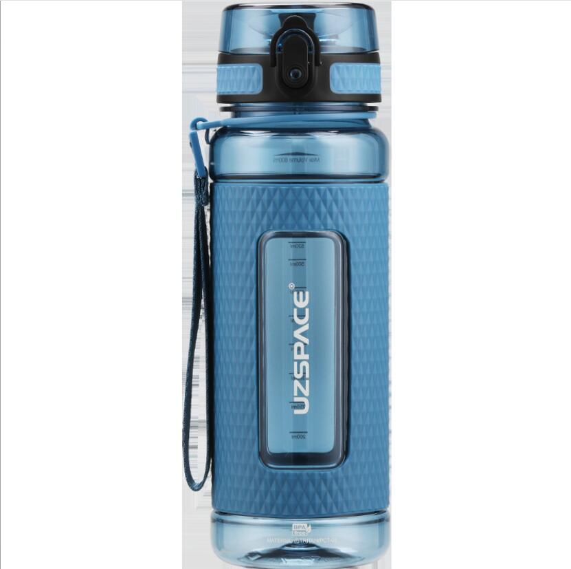 Su Şişeleri Uzspace Sport Portable Gym Anti-Fall Sızıntılı Büyük Kapasiteli Fitness Kettle Tritan Plastik İçecek Şişesi BPA DROP DEL DH1