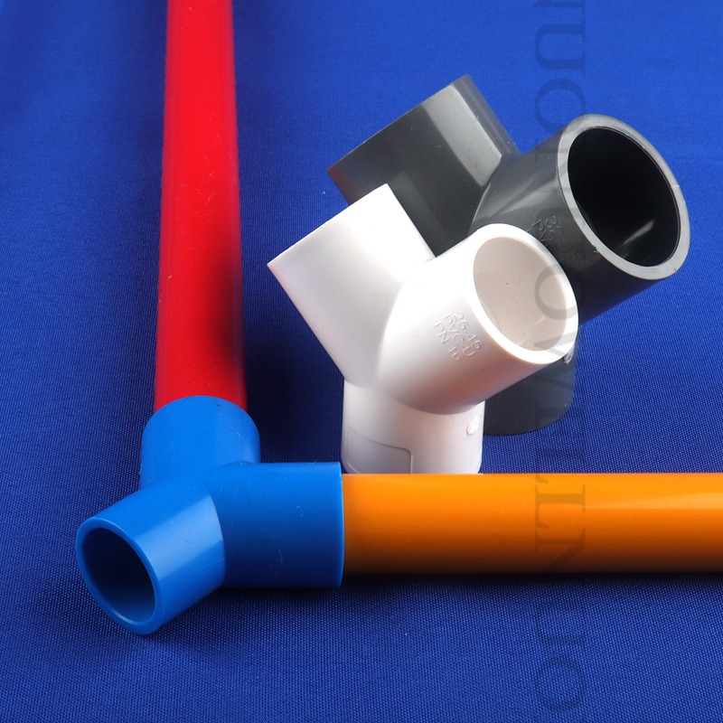 2 stks PVC Pipe Y-Type T-stuk connector PVC 3 Ways Joints Water Pipe T-shirt Connectoren Aquarium Vistank Watervoorziening Pijpfittingen