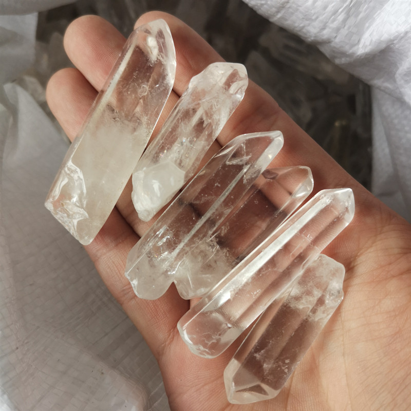 100g Clear Natural Crystal Quartz Cluster DIY Crystal Point Terminated Wand Specimen Pendant Healing Crystal Minerals Stones