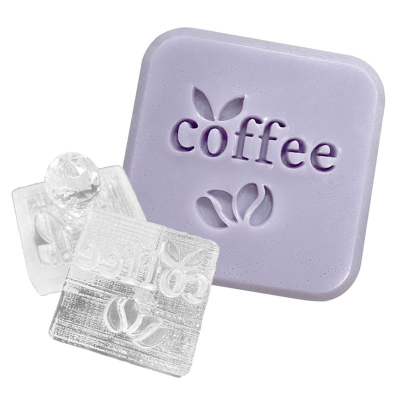 Acryl Coffee Beer Soap Stamp Handmade Crafts Soaps Soal English Letters for Diy Making Chapter Unieke Soap Stamps