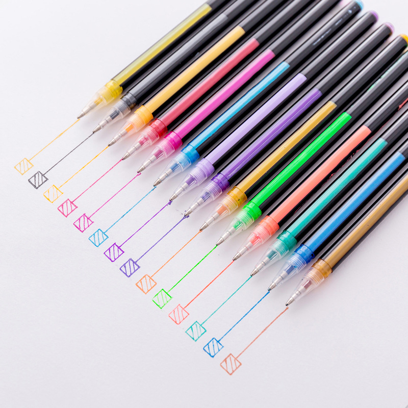 Pens de gel glitter vívido colorido GOUCHE Crafts Doodling Crafts for Scrapbooking Faça de Livros para Colorir Cardas NK-Shopping