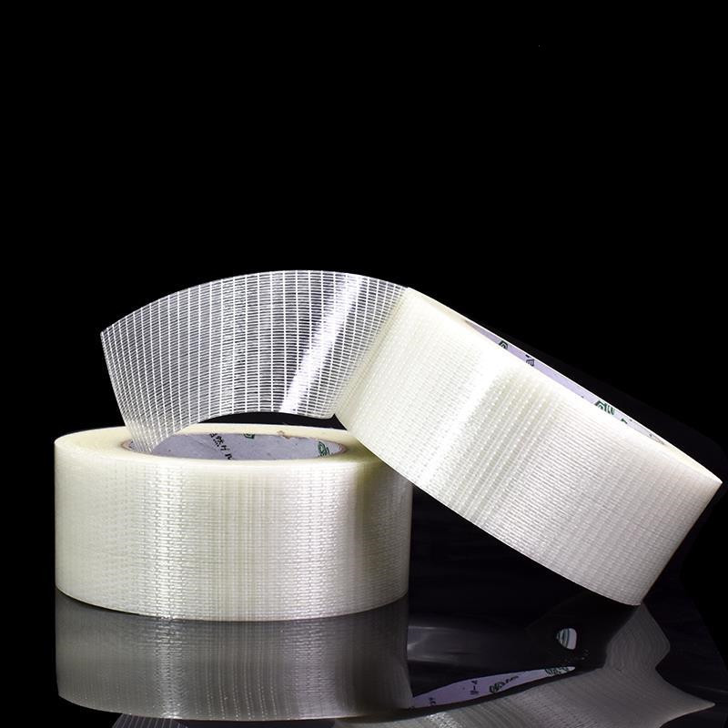 25/50M Grid Fiber Tape Toy Airplane Model Super Strong Mesh Single-Sided Tape Wear-Resistant Glass Fiber Strong Reinforced tape