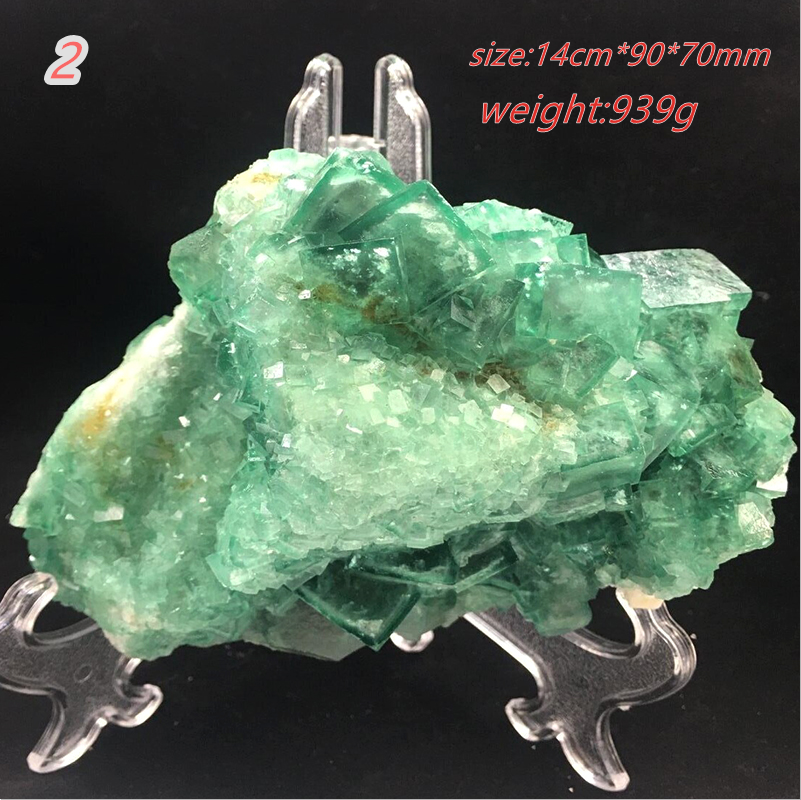 100% NATUREL MINÉRAL VERT FLUORITE CRUSTER CLUSTER Échantillons