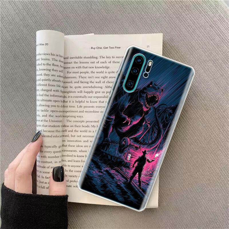 World Jurassic Park Phone Case For Huawei P50 P10 P20 P30 P40 Pro Cover Mate 40 30 20 10 Lite Capa Shell