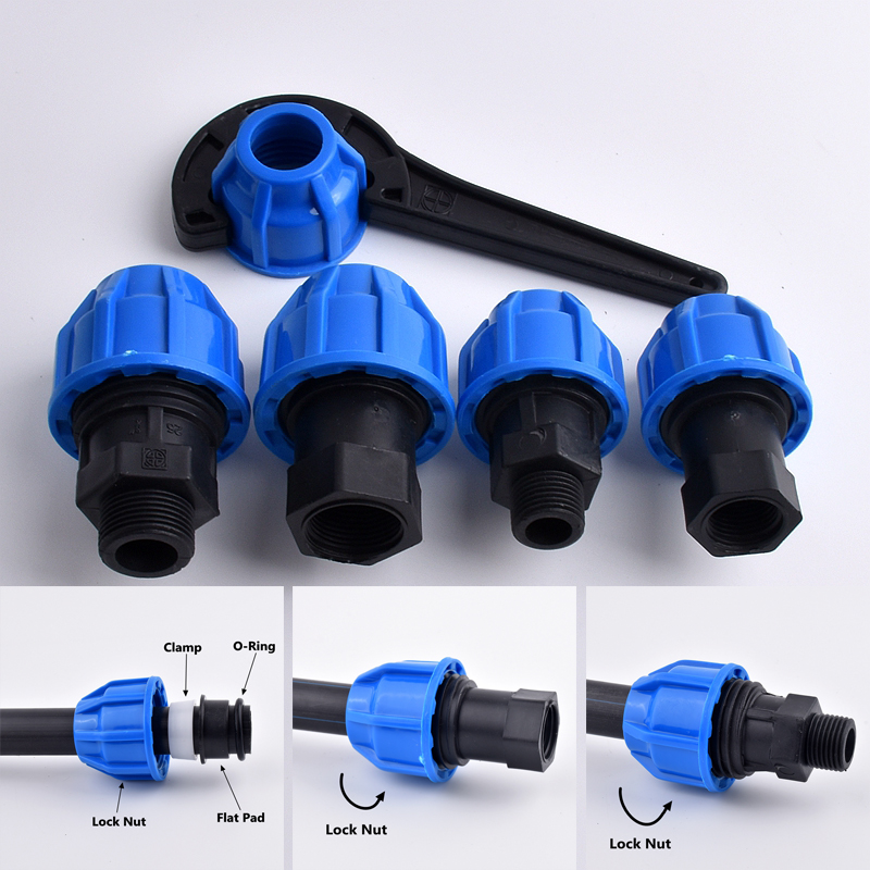 Hi-Quity PPR PPR PVC PE FIGLIE FEMMA MASCHIO Connector rapido Connettore Acqua Connettori di tubo di plastica Accessori agricoli Agricultural