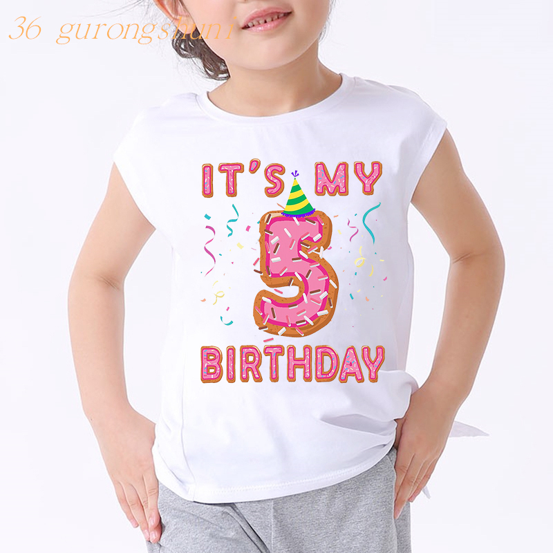 It's My Shirt Children T Shirts Number 1 2 3 4 5 6 9 Happy Birthday Gift Kids Letters Cute Tshirts Print Clothes Boys and Girls