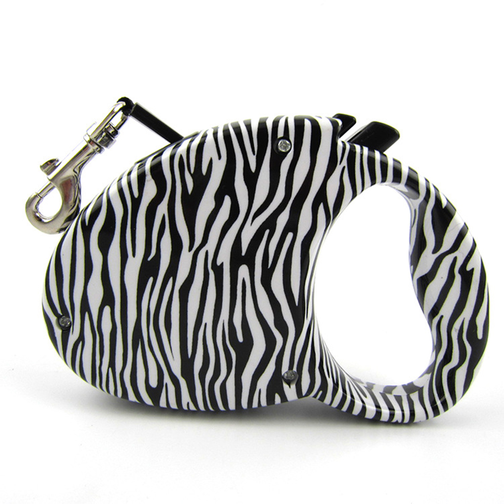 Zebra Stripe Automatic Pet Lashes Retractable Puppy Puppy Lash auto-agissant de taille moyenne principale Cat Tow Tow Rope Pethay