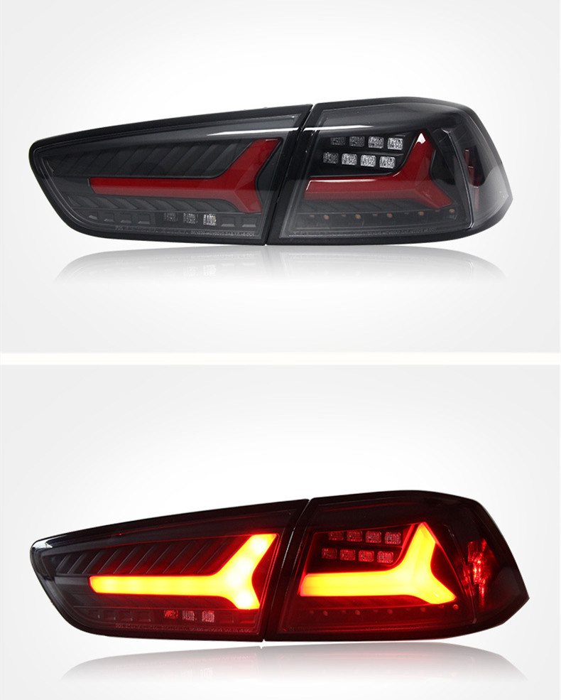 Achterlichten voor Mitsubishi Lancer Evo 20 09-20 16 Auto Auto achterstop Brake Rem Turn Signal Lamp Accessoires