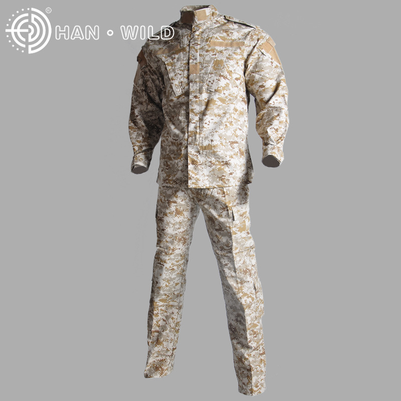 戦術的な迷彩ジャケット+パンツ狩猟服ギリースーツ軍用森林森林エアソフトデジタルデザートカモフラージュユニフォーム