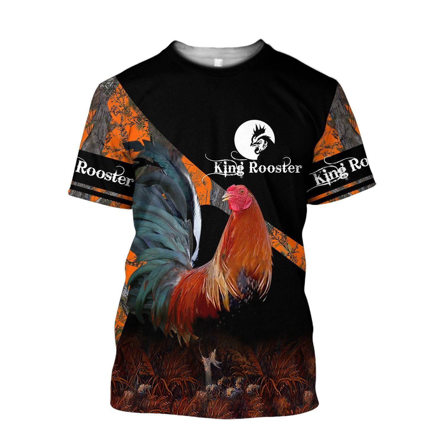 Premium White Rooster Hunting Camo 3D em toda a impressora Men Tir Shirt Summer Style Casual Camisetas unissex Street Tshirt TX-102