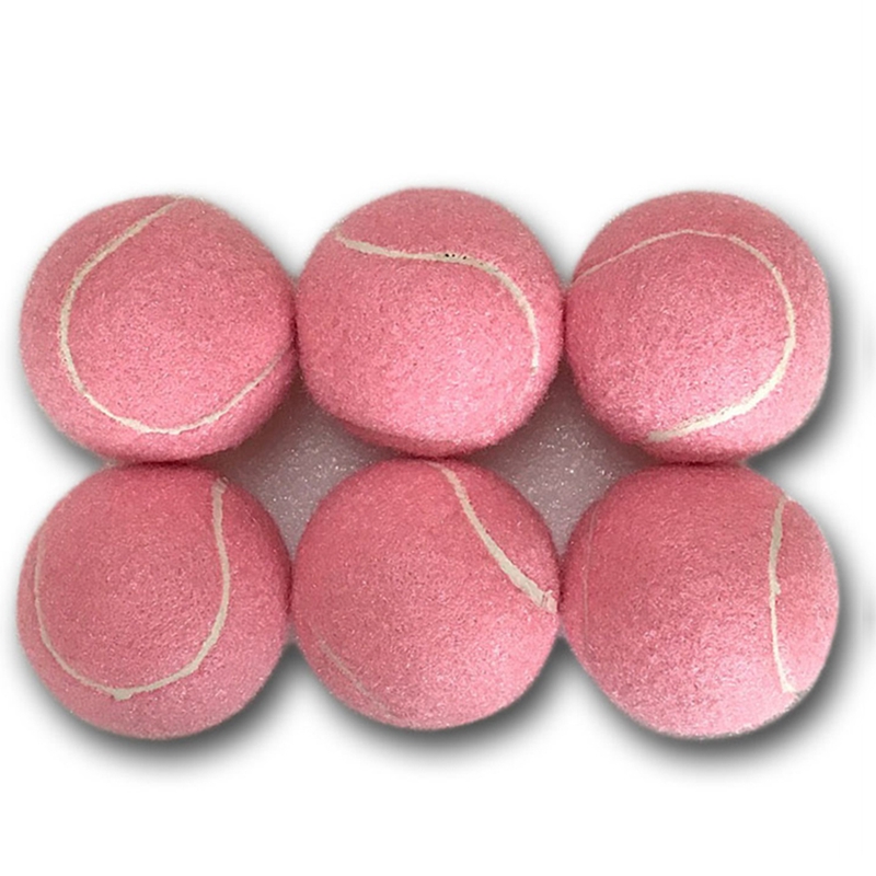 Pack Pink Tennis Balls Balles d'entraînement élastiques résistantes à l'usure 66 mm Mesdames débutants Pratique Ball de tennis pour club