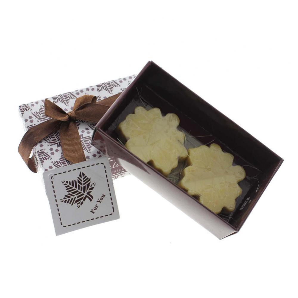 Handmade Scented Maple Leaf Bath Soaps Wedding Favors Gift with Package Box