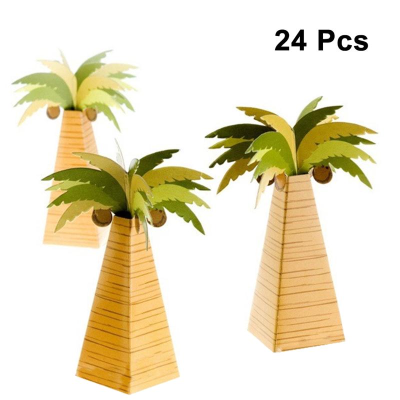 Candy Box Tree Palm Party Favor Boxs Tropical 3D LUAU FAVORS HAWAIIAN MARDIAD SAG CADEAU CADECTER CASE DÉCoration