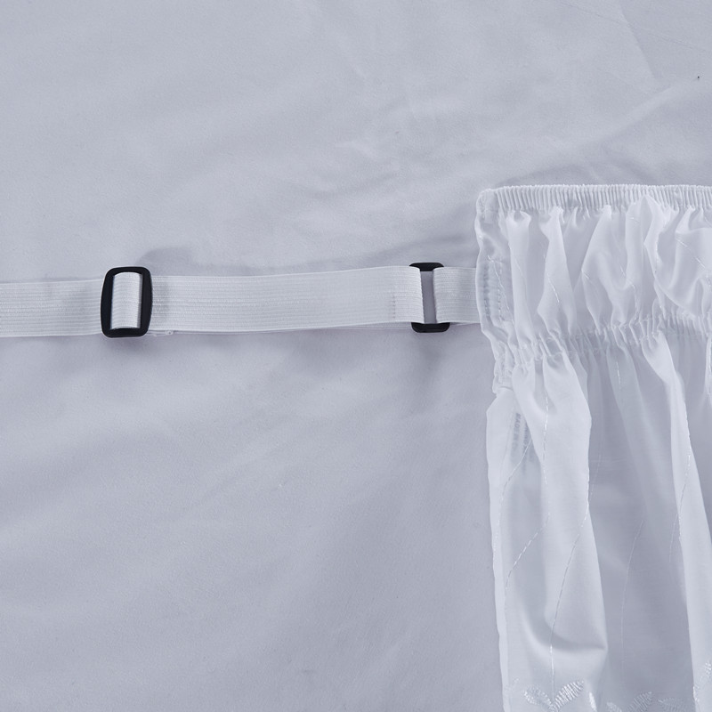 Абсолютно великолепная хорошо сделанная вышитая белая кровать юбка для вышитых крафт с устойчивой к морщина