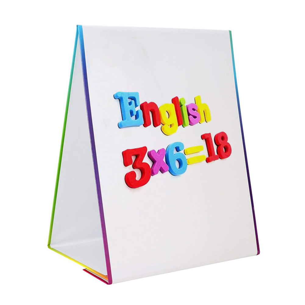 Droog gewist magnetisch bord vouwen magnetisch whiteboard driehoek zelfstandige witte bord kinderen diy schrijven schilderen whiteboard