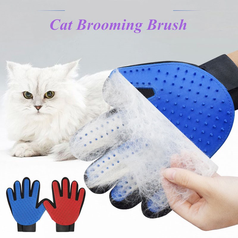Cat Luve Luve Luva Cat escova de estimação para o gatinho Cabelo Remova a escova Deshedding Bath Bath Limping Supplies Combs Massage Glove
