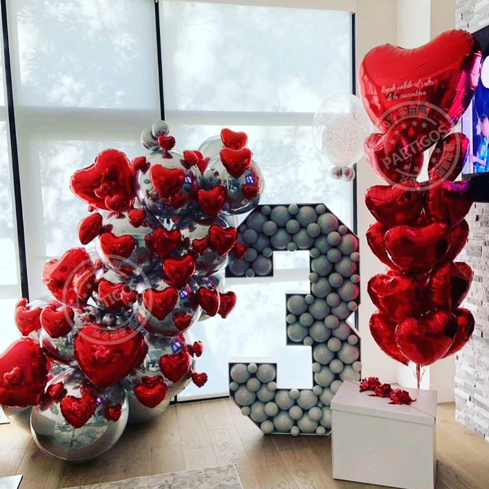 5/10/18/24/40 pouces ballons en papier d'aluminium rouge Air Globos Mariage Saint-Valentin Mariage Mariage DÉCORATIONS DE PART