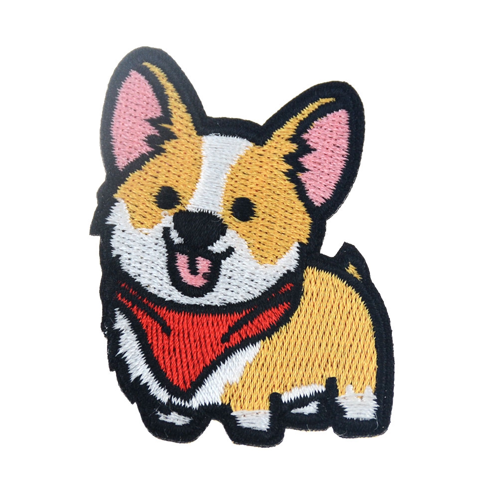 Vestiti fai-da-te ricami corgi / bassotti / husky patch patch da ricamo abbigliamento simpatico animale animale da ferro-on su abiti