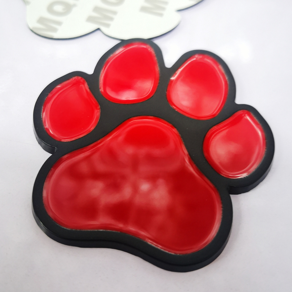 Personnage 3D Metal Design Car Autocollant PAWS PAWS CHIEN BORS CHAFF POOD INGRAPE DE DÉCALAGE DU CURCE DE TRACHE