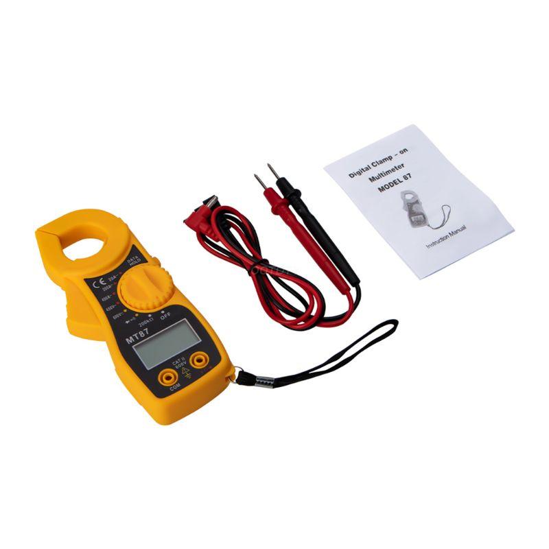 Ootdty Portable MT87 Multímetro de amperímetro de abrazadera digital con medición AC/CC Tester Corriente de CA Resistencia múltiple