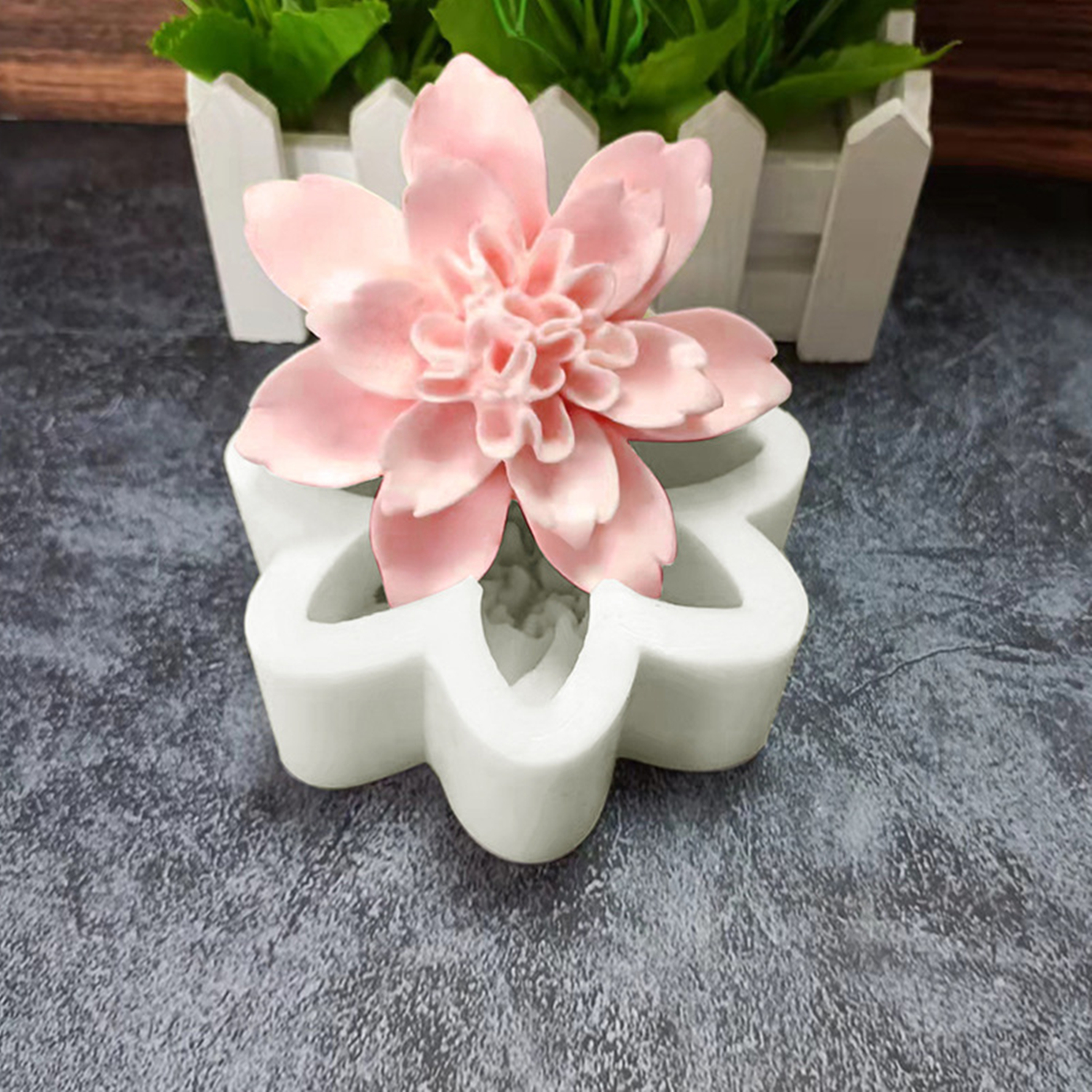 Flores 3D Silicone Candle Mold FONDANT BOFUS