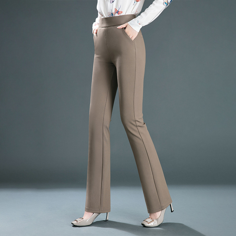 Pantalage de taille élastique du printemps et de l'automne augmente les pantalons de chroning stretch