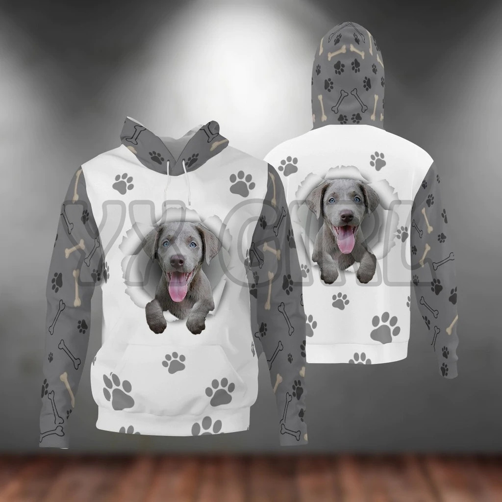 Jack Russell Terrier-Paw Dog 3D Hoodies unissex Pullovers engraçados com capuz de cachorro Capuz de rua casual