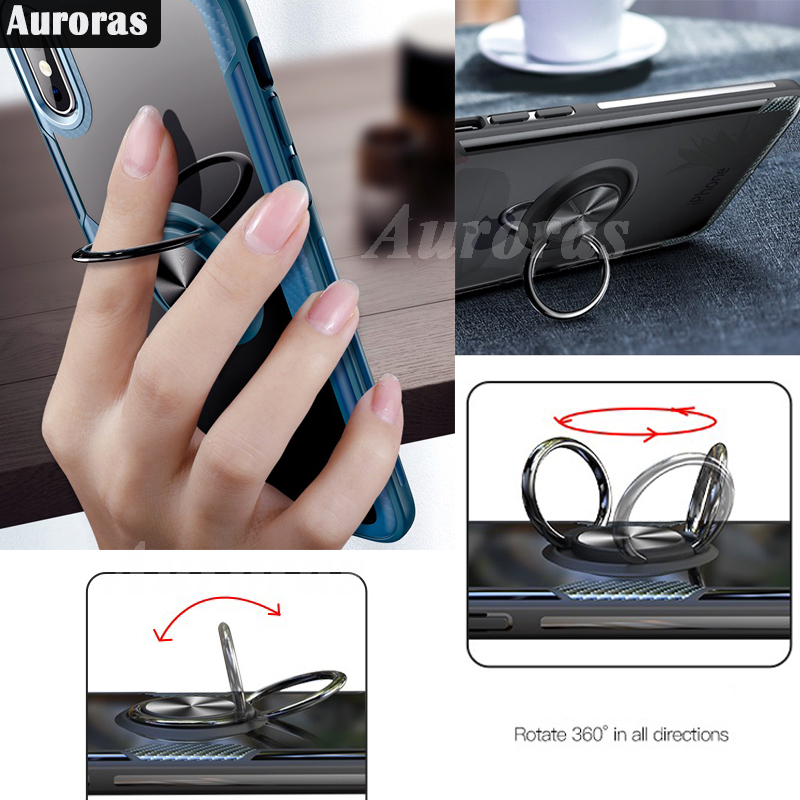 Auroras för Asus Rog Phone 6 Pro 6d Case Socksäkert klart med ringtemperad film Soft Frame Cover Rog Phone 7 Pro Ultimate