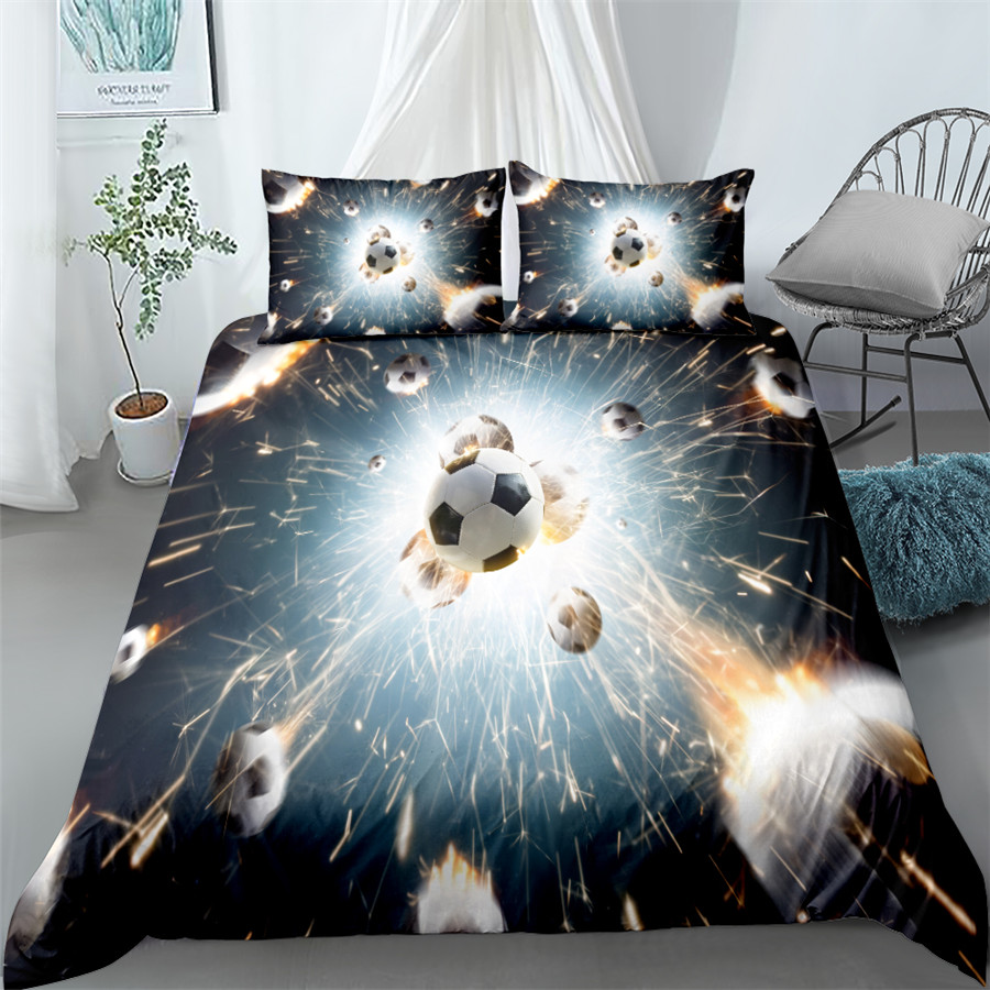 hockey play children Bedding Set King Queen Double Full Twin Single Size Duvet Cover Pillow Case Bed Linen Set