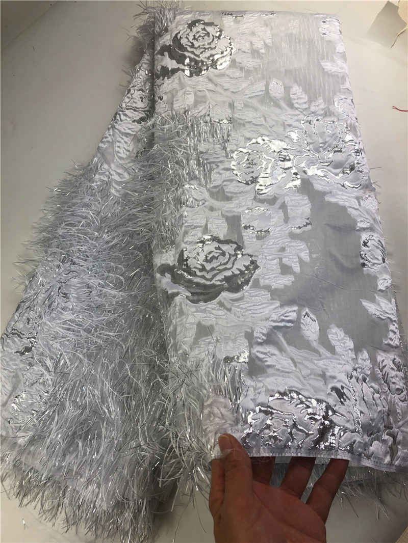 En dentelle d'organza africaine avec paillettes, tissu net français, haute qualité, robe de mariée, nouvelle arrivée, ADA-0018