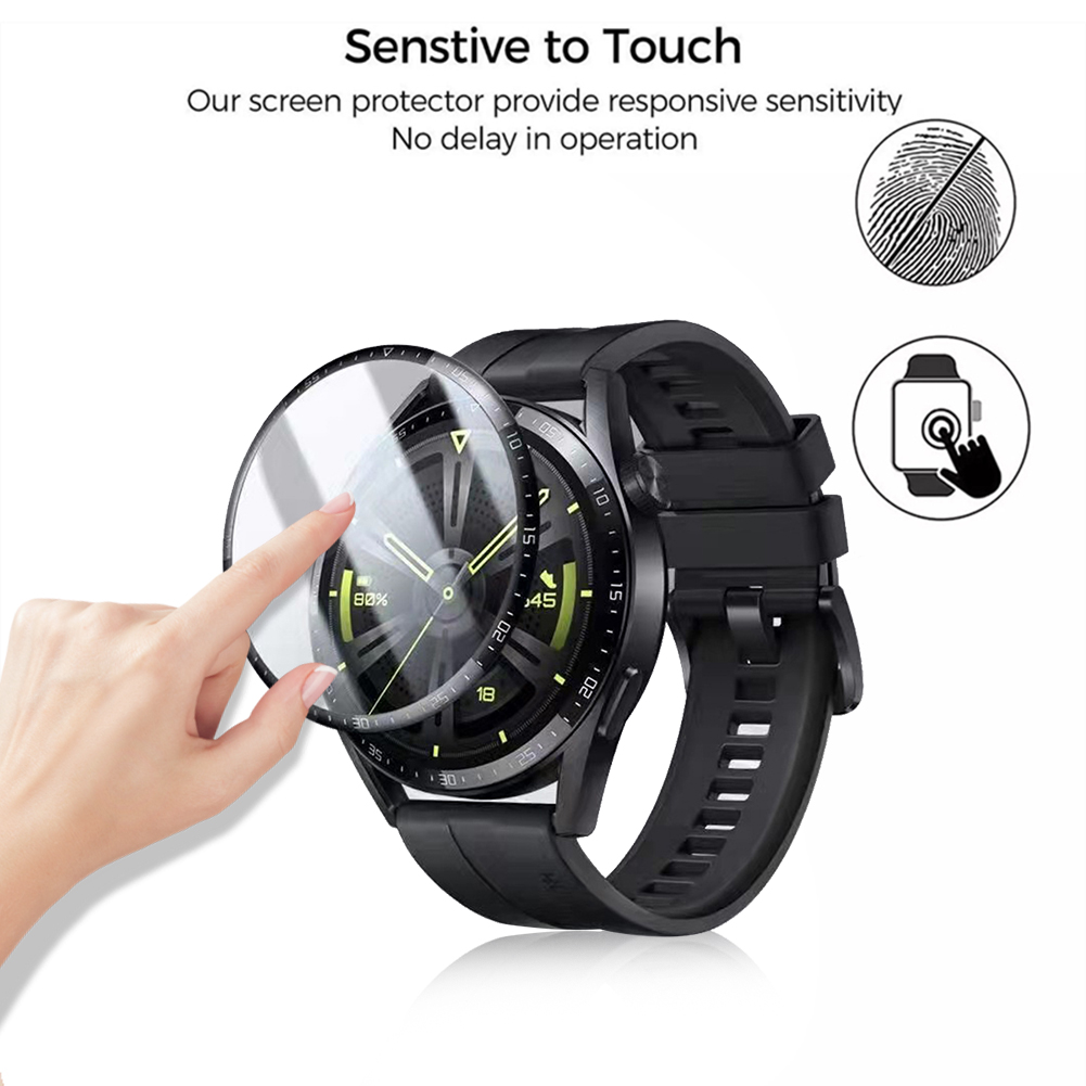 Couverture de film de protection GT3 pour Huawei Watch GT 3 GT3 Pro 42mm 46mm Smart Watch Screot Protector Soft Curved Edge Full Cover Full