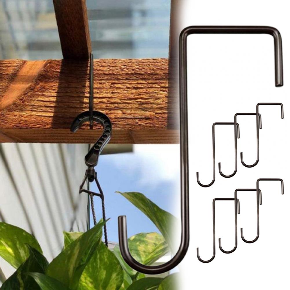 6 stpraktiska konsoler krokar långvarig enkel korgfäste utomhus hängande växtkorghållare