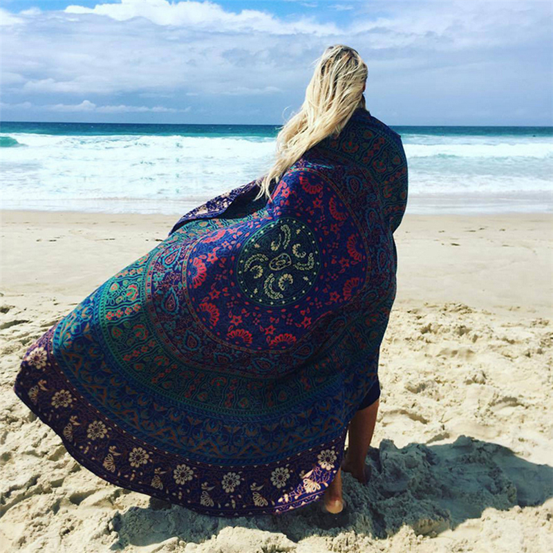 150 cm Summer plage mince ronde de serviette mandala couverture de serviette hippie pareo boho tapisseries mat