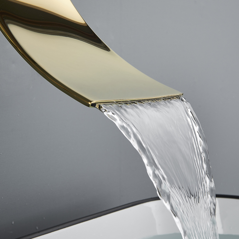 SafliHcar Matte zwart/chromen badkamer kraan muur gemonteerde watervalbassin kranen wasbekken tikken tikkende koude water mixer tap