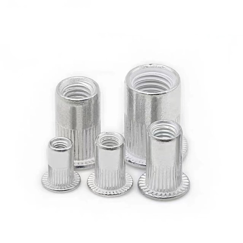 10-M3 M4 M5 M6 M8 M10 M12 Rivet Gun Aluminum Alloy Rivnut Flat Head Threaded Rivet Insert Nutsert Cap Rivet Nut Rustproof