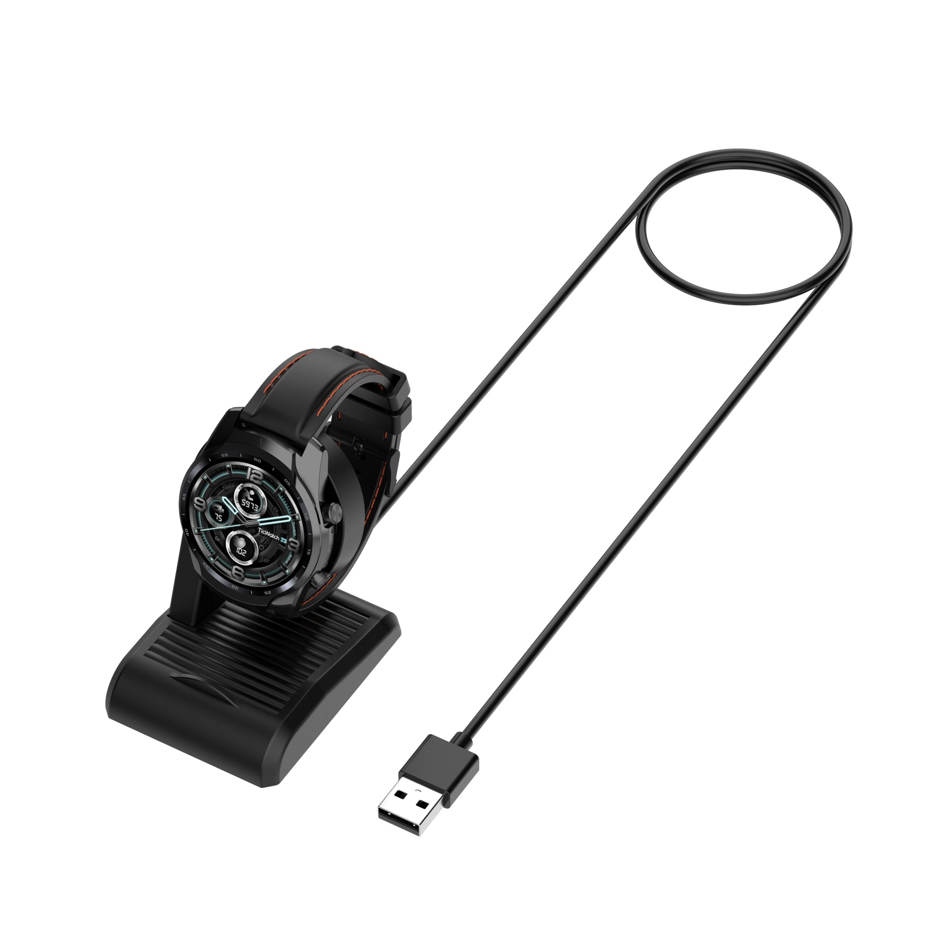 1M USB -Ladegerät Dock für Ticwatch Pro 3 Ultra GPS/LTE Smart Watch Magnetic Lading Basis für Ticwatch E3 Ladekabel