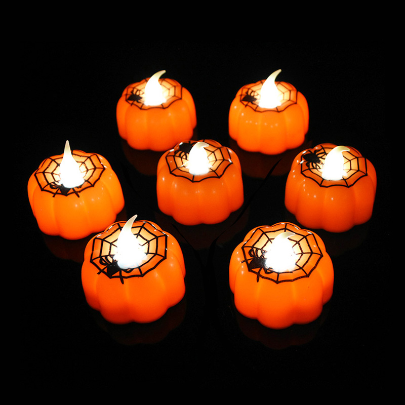 1/2/Pumpkin Candle Light Halloweenowe przyjęcie LED LED LED LAMPE LAMPE LAMPOWANIA ROZMIAR HALLoween Dekoracje do domu