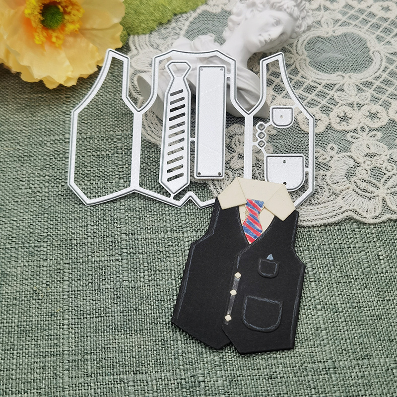 Suit Vest Knife Mold DIY Greeting Card Punch Stencil Scrapbooking Embossing Template Handicrafts Metal Cutting Dies