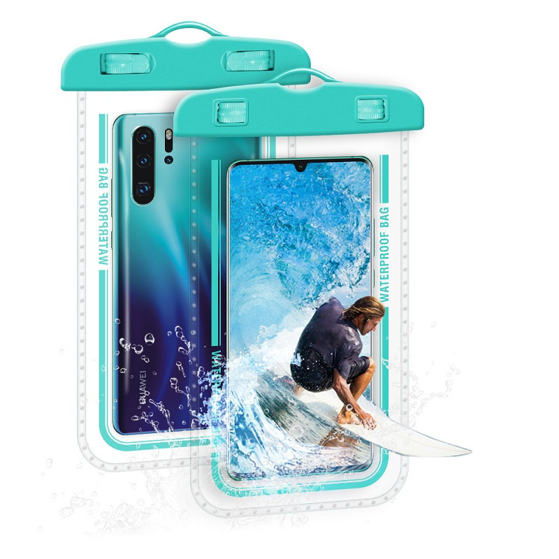 7 pouces grand écran PVC Étui de téléphone transparent Sac de téléphone Sac imperméable pour les jeux d'eau plage de plage de surface ski nageur