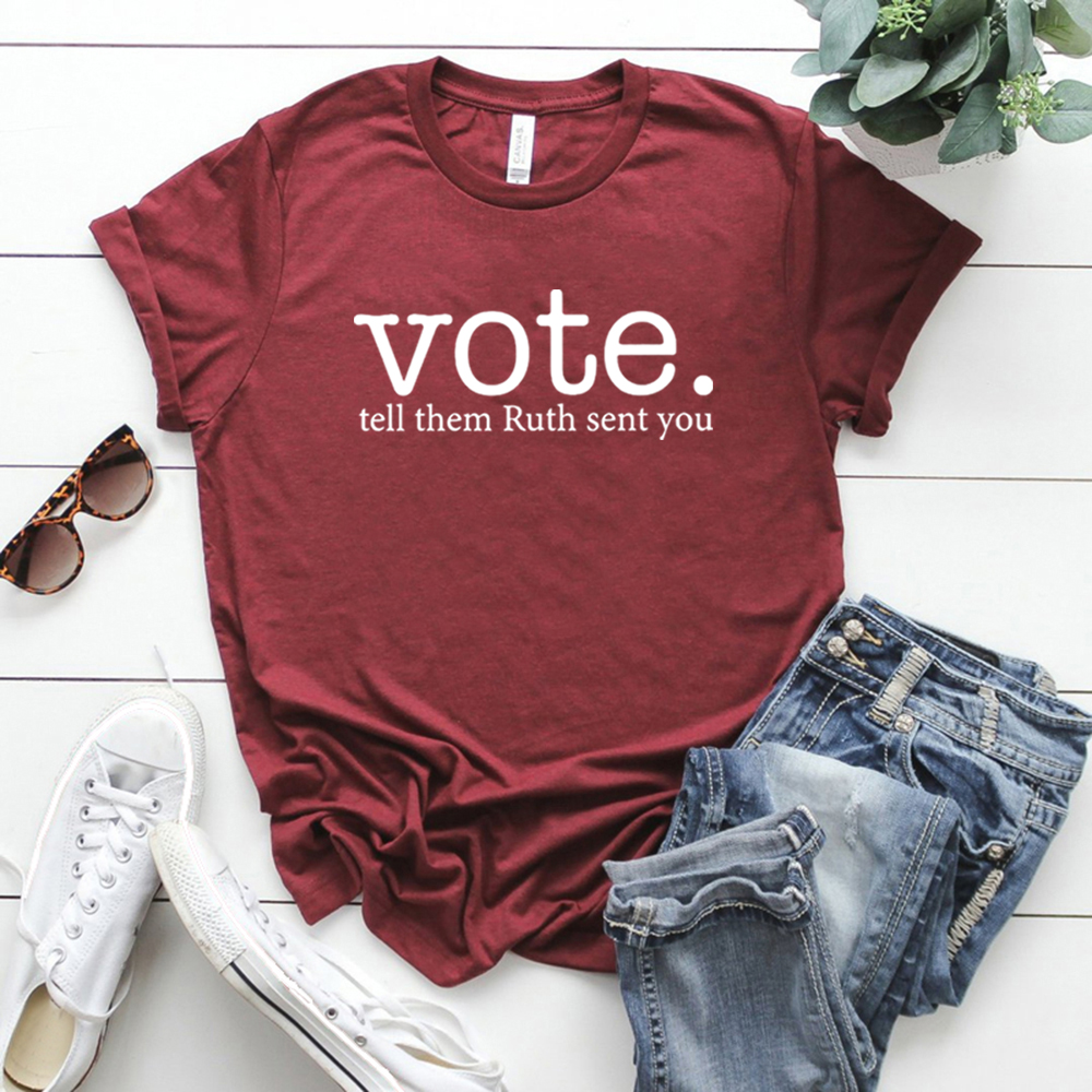 Ruth Bader Ginsburg Tshirt Vote dites-leur que Ruth vous a envoyé des t-shirts féministes T-shirt Droits pour femmes Shirt Top Women Tees