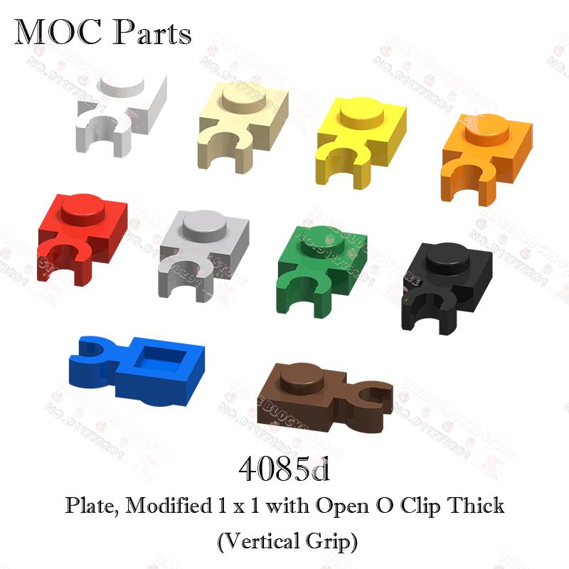 MOC Parts 4085D Plaque 1x1 avec Open O Clip Emptr Grip vertical Blocs de construction Accessoires Assemblez les briques pour enfants
