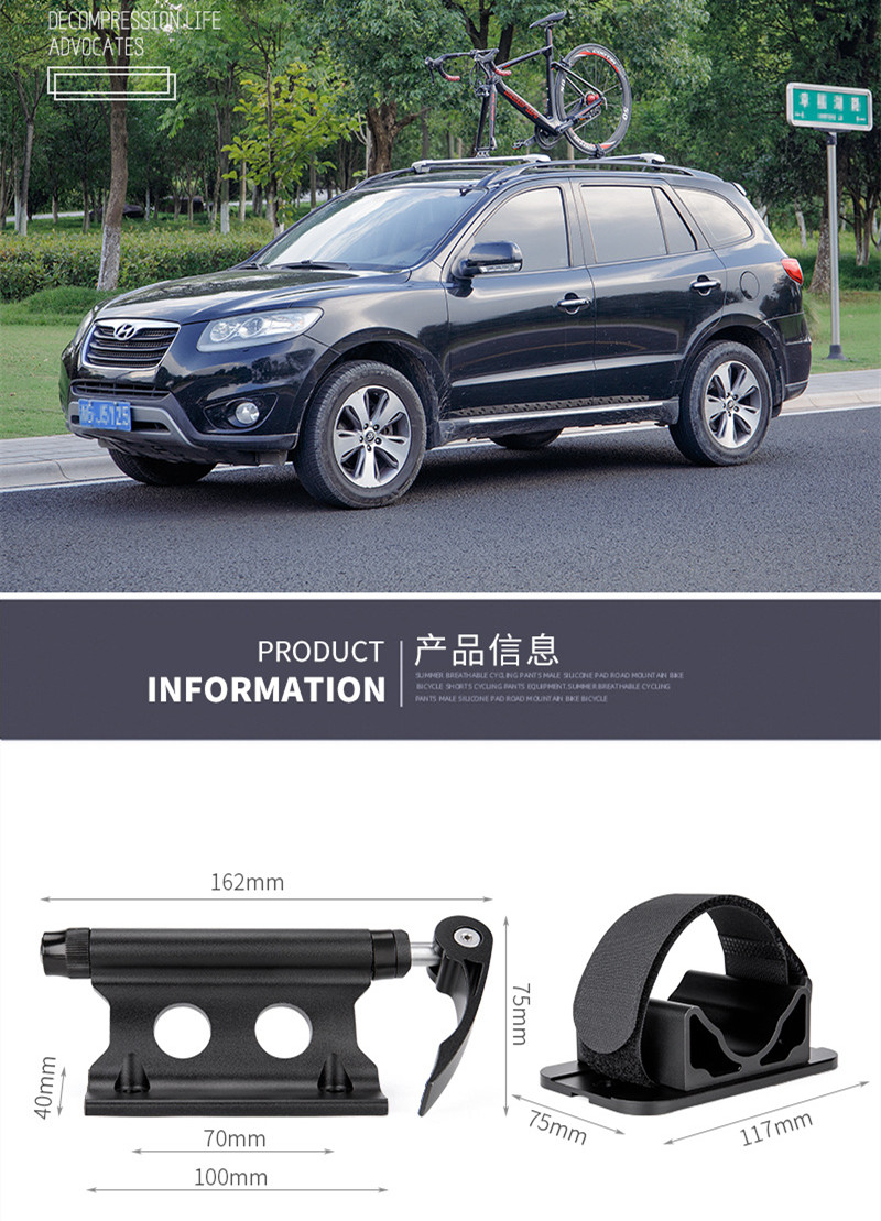 Bike Fork Mount Bicycle Truck Caminhão Rack de montagem Rack Stand Stand Carrier Storage Truck Road Mountain Bicycle