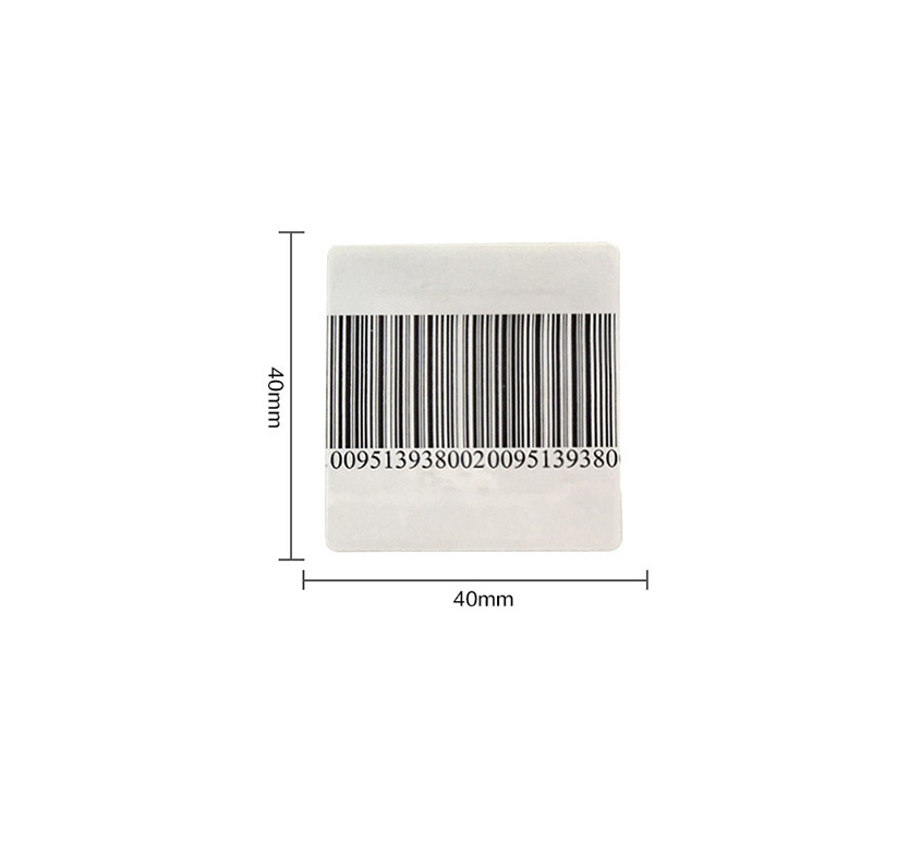 /Roll Barcode-Sicherheitssystem Anti-Diebstahl-Tag RF 4*4cm Barcode Soft Aufkleber 8.2 MHz Eas Security Anti-Diebstahl-Label