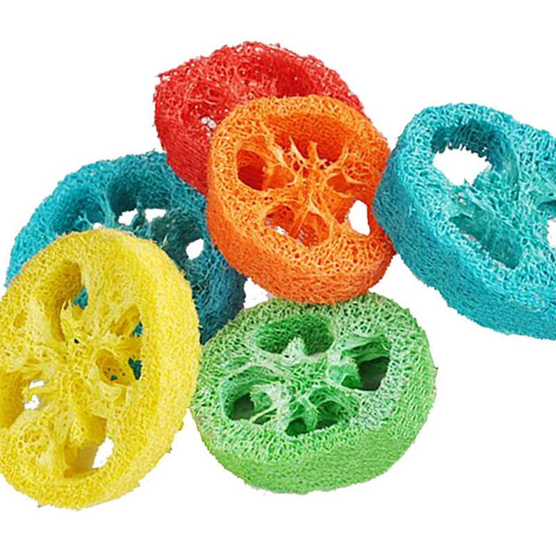 Haustierprodukte Papageien nagen Spielzeug DIY natürliche Loofah Luffa Core Toy Bird Supplies /Los