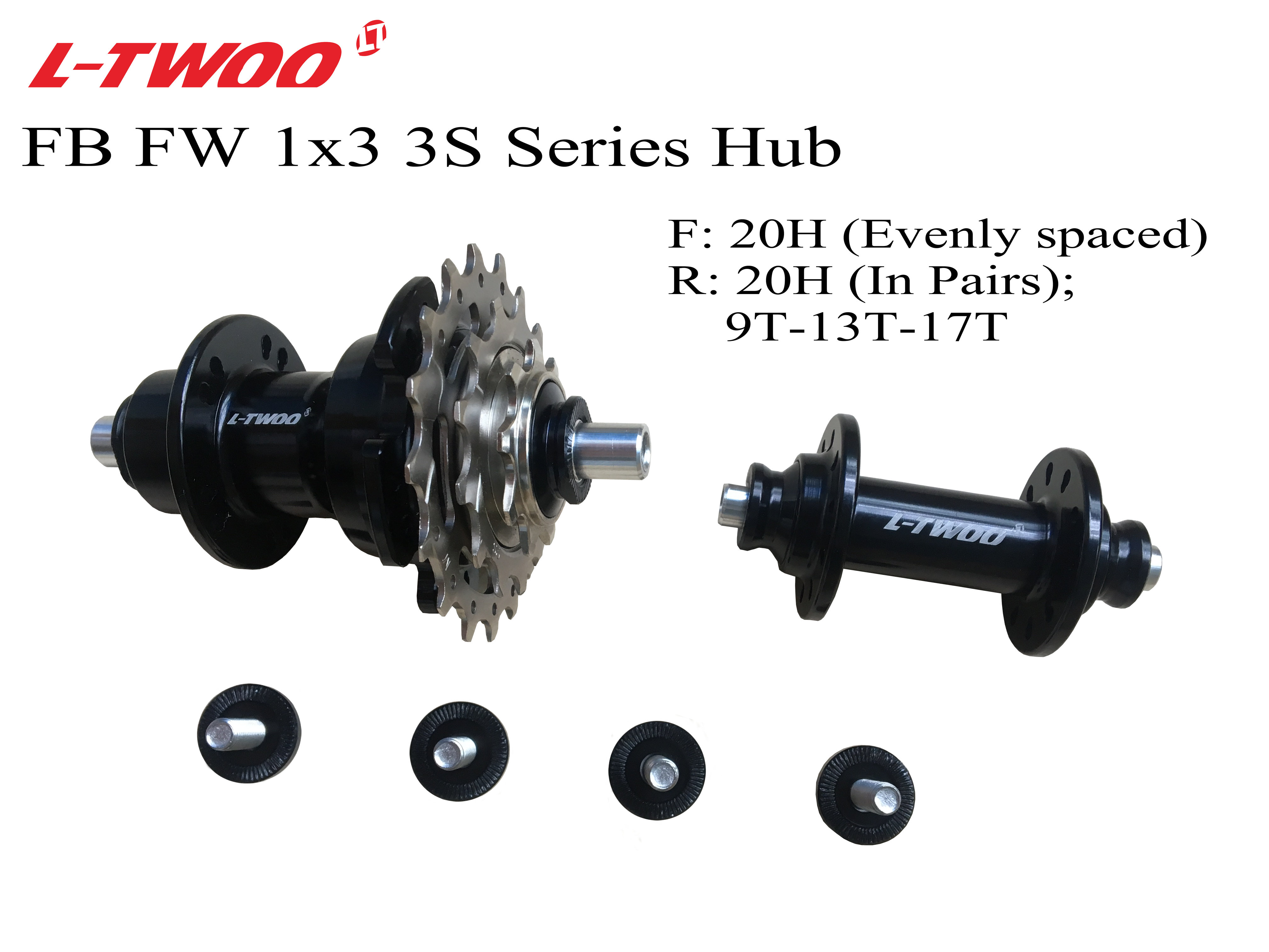 Ltwoo FW3 Groupset deragliatore posteriore in bicicletta pieghevole, shift/rd/fr hub/cs incluso, colore nero e grigio, peso leggero, veloce